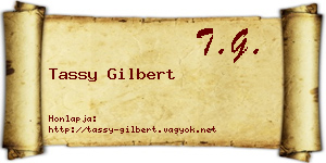 Tassy Gilbert névjegykártya